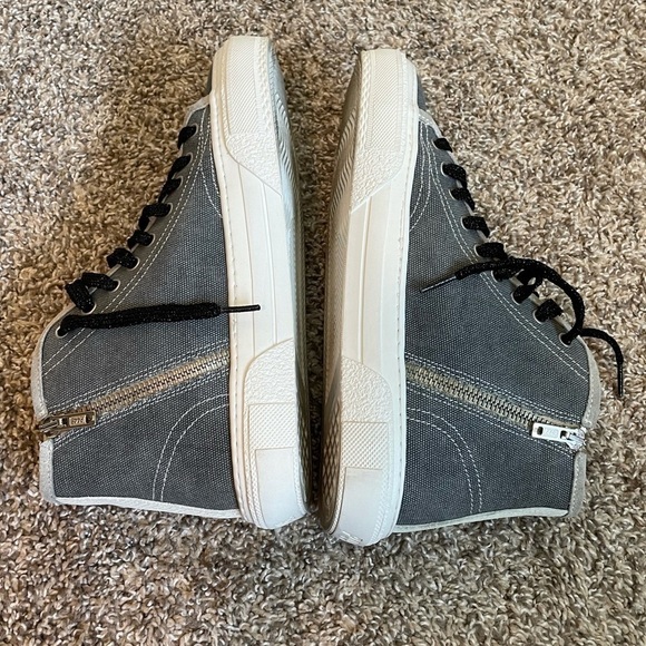 P448. Sally Grey high top platform sneakers size 38 / 7.5 - Picture 8 of 10